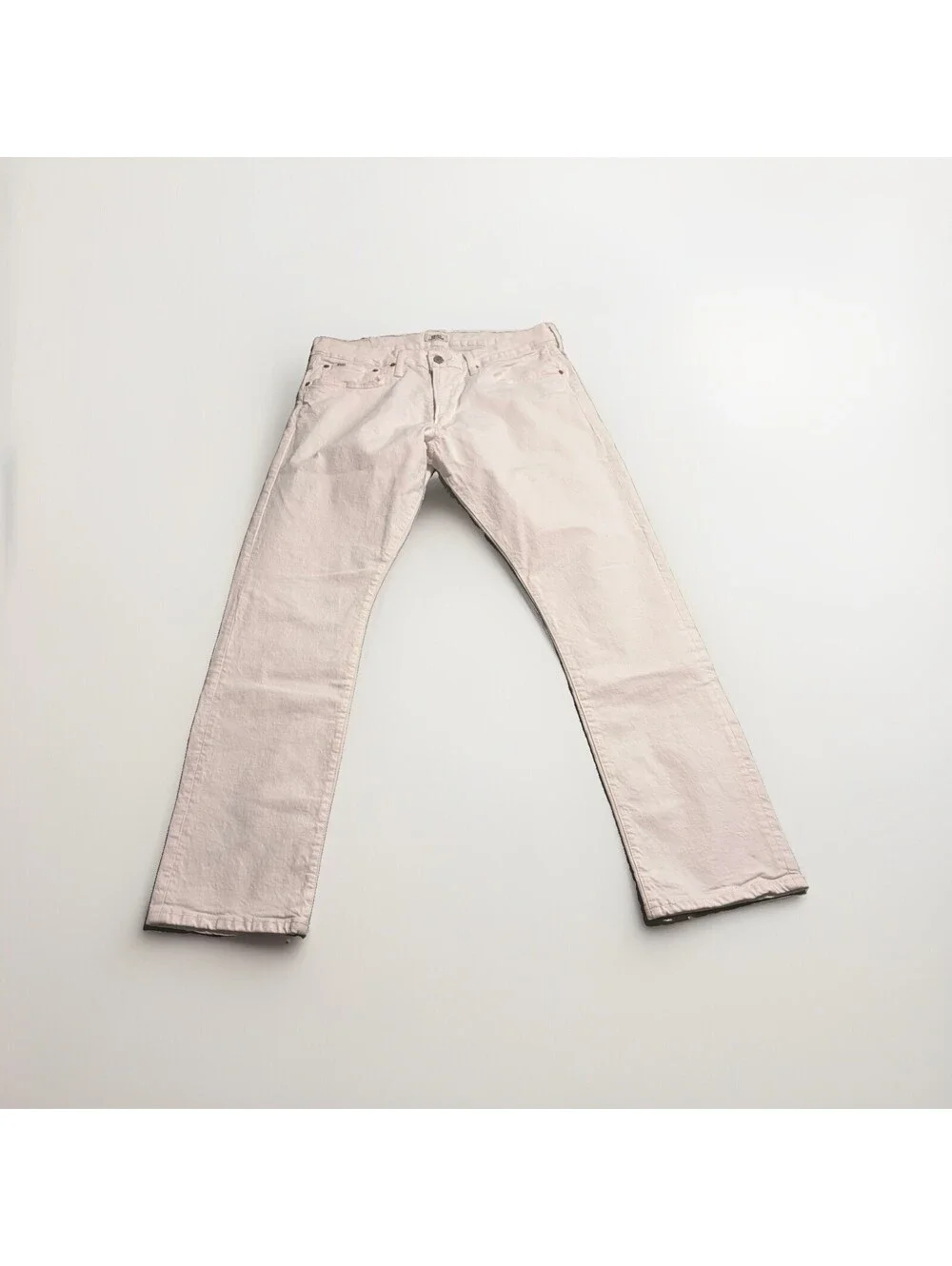 Polo Ralph Lauren Jeans Mens 34x30 White Varick Slim Straight Stretch Denim